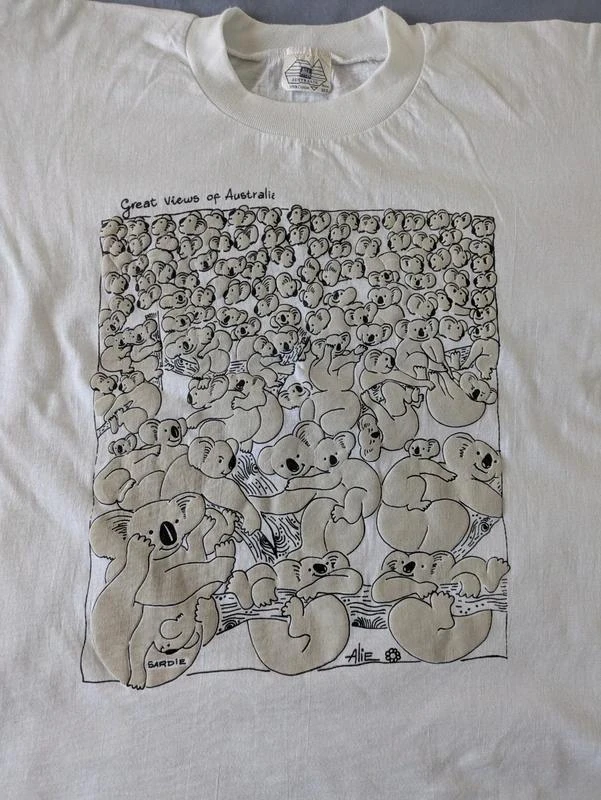 Vintage T-shirt uit de jaren 80 Alies Design Australia Beren geweldige uitzichten op Australië – photo 7